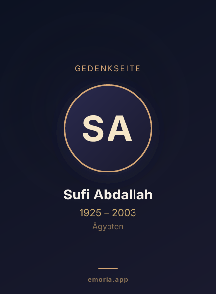 Gedenkportrait von Sufi Abdallah