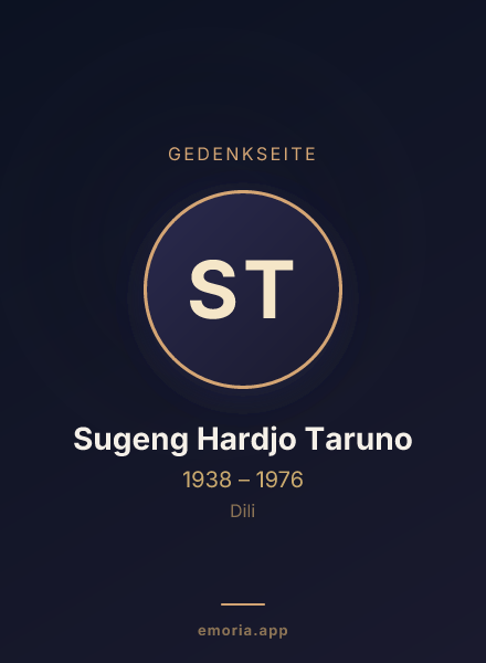 Gedenkportrait von Sugeng Hardjo Taruno