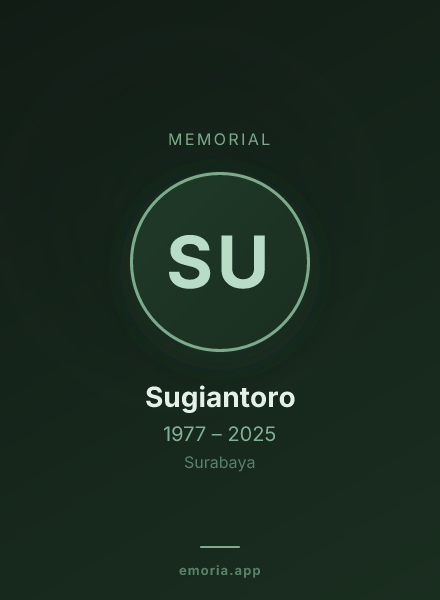 Memorial portrait of Sugiantoro