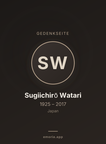 Gedenkportrait von Sugiichirō Watari