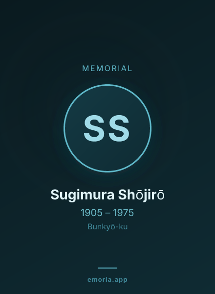 Memorial portrait of Sugimura Shōjirō