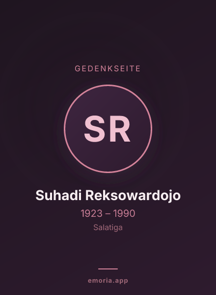 Gedenkportrait von Suhadi Reksowardojo