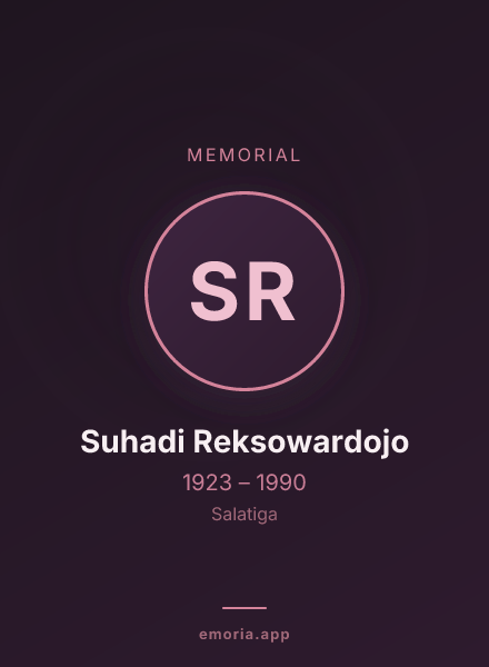 Memorial portrait of Suhadi Reksowardojo
