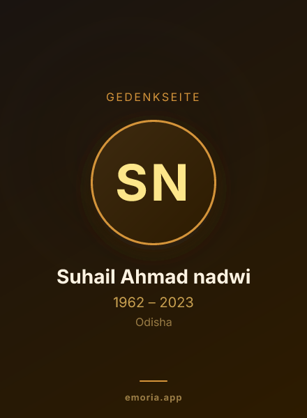 Gedenkportrait von Suhail Ahmad nadwi
