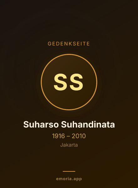 Gedenkportrait von Suharso Suhandinata