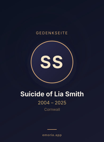 Gedenkportrait von Suicide of Lia Smith