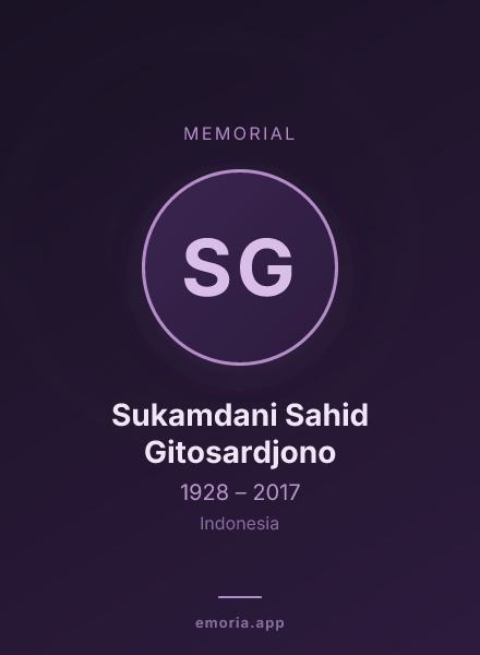 Memorial portrait of Sukamdani Sahid Gitosardjono