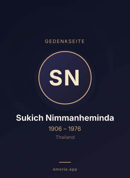 Gedenkportrait von Sukich Nimmanheminda