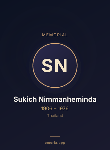 Memorial portrait of Sukich Nimmanheminda