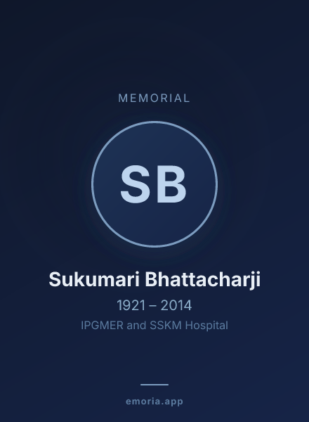 Memorial portrait of Sukumari Bhattacharji