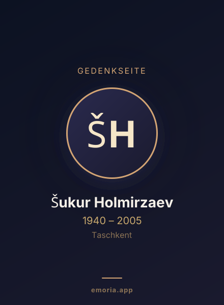 Gedenkportrait von Šukur Holmirzaev