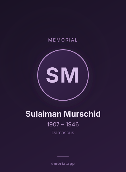 Memorial portrait of Sulaiman Murschid