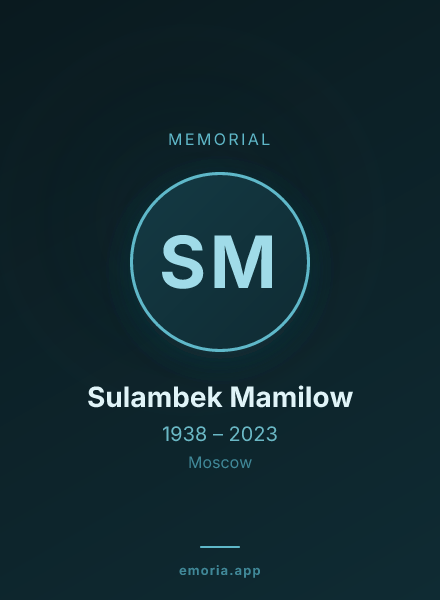 Memorial portrait of Sulambek Mamilow