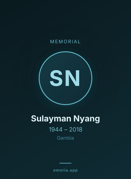 Memorial portrait of Sulayman Nyang