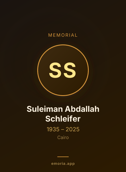 Memorial portrait of Suleiman Abdallah Schleifer