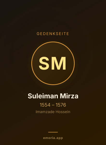 Gedenkportrait von Suleiman Mirza