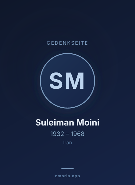 Gedenkportrait von Suleiman Moini