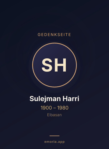 Gedenkportrait von Sulejman Harri