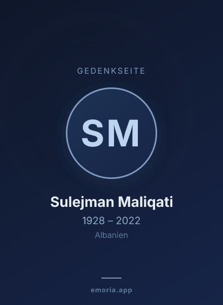 Gedenkportrait von Sulejman Maliqati