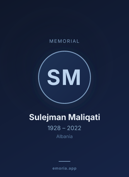 Memorial portrait of Sulejman Maliqati