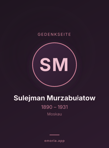 Gedenkportrait von Sulejman Murzabułatow