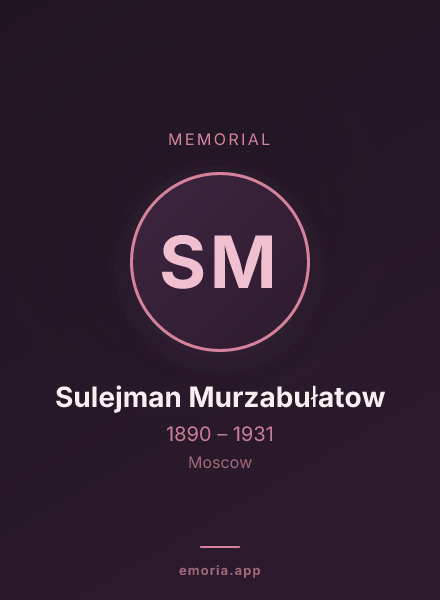 Memorial portrait of Sulejman Murzabułatow