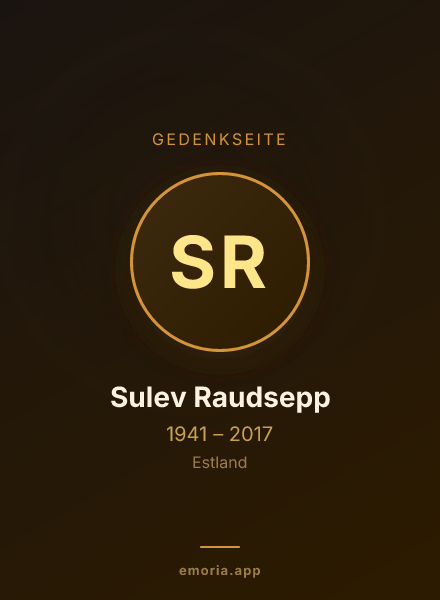 Gedenkportrait von Sulev Raudsepp
