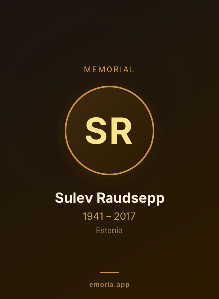 Memorial portrait of Sulev Raudsepp