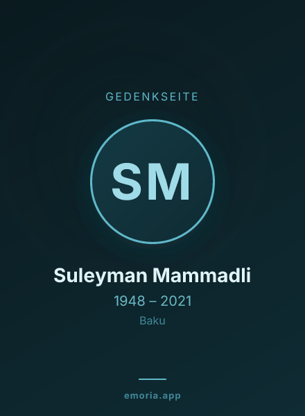 Gedenkportrait von Suleyman Mammadli
