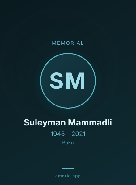 Memorial portrait of Suleyman Mammadli