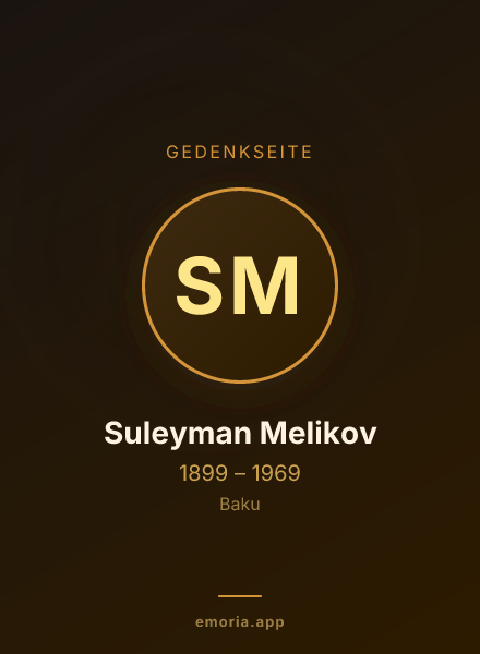 Gedenkportrait von Suleyman Melikov