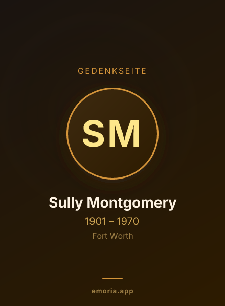 Gedenkportrait von Sully Montgomery