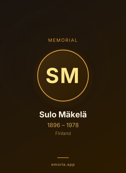 Memorial portrait of Sulo Mäkelä