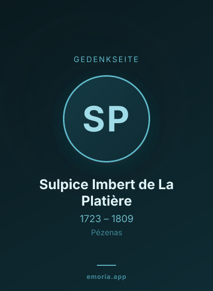 Gedenkportrait von Sulpice Imbert de La Platière