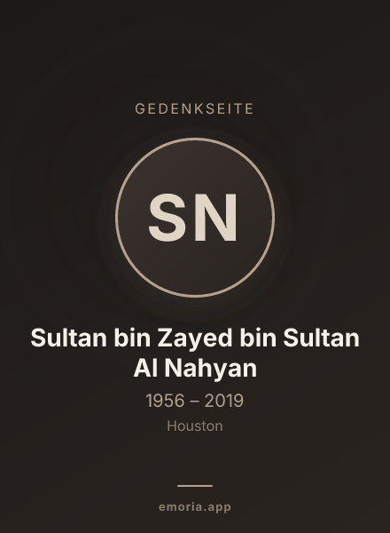 Gedenkportrait von Sultan bin Zayed bin Sultan Al Nahyan