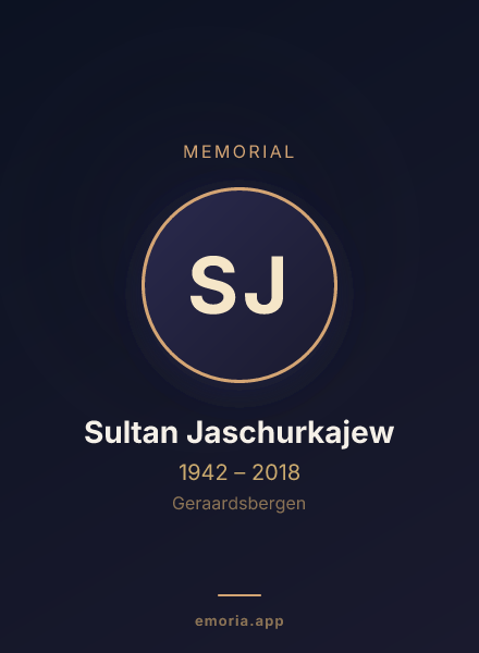 Memorial portrait of Sultan Jaschurkajew
