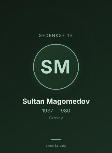 Gedenkportrait von Sultan Magomedov
