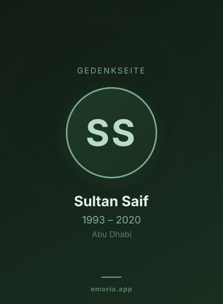 Gedenkportrait von Sultan Saif