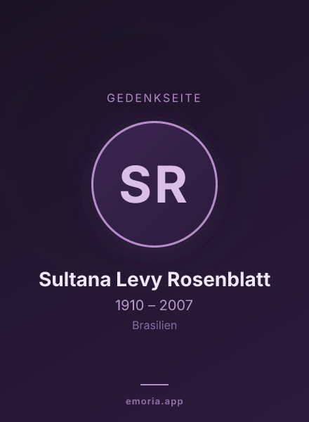 Gedenkportrait von Sultana Levy Rosenblatt