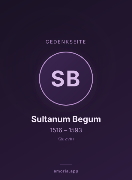 Gedenkportrait von Sultanum Begum