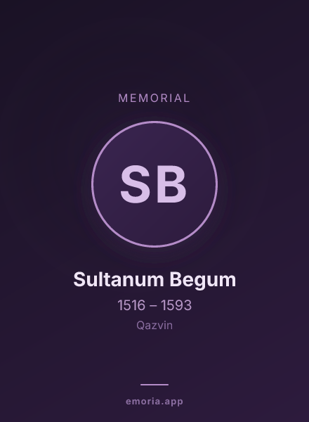 Memorial portrait of Sultanum Begum
