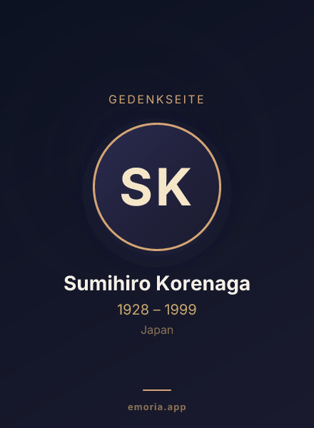 Gedenkportrait von Sumihiro Korenaga