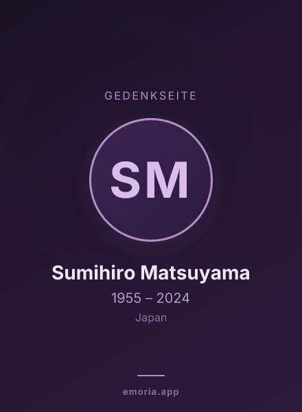 Gedenkportrait von Sumihiro Matsuyama
