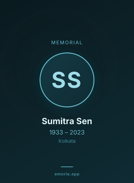 Memorial portrait of Sumitra Sen