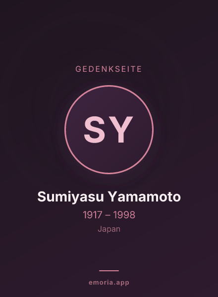 Gedenkportrait von Sumiyasu Yamamoto