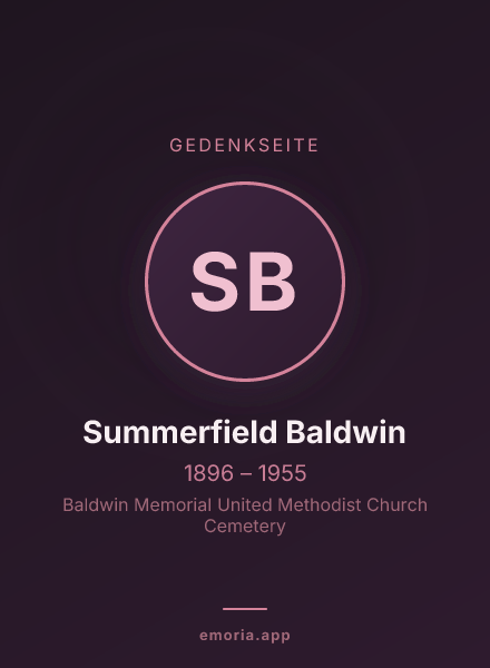 Gedenkportrait von Summerfield Baldwin
