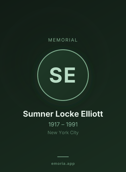 Memorial portrait of Sumner Locke Elliott