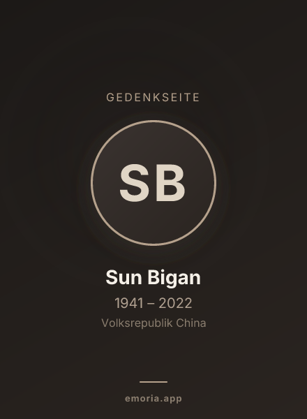 Gedenkportrait von Sun Bigan