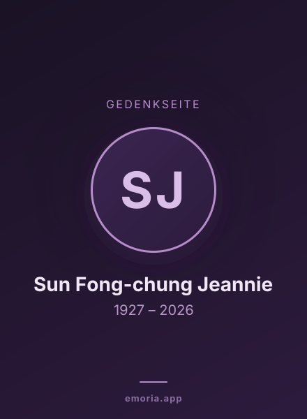 Gedenkportrait von Sun Fong-chung Jeannie
