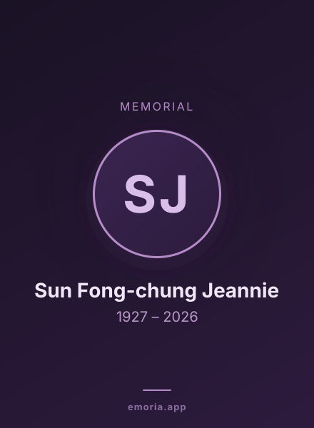 Memorial portrait of Sun Fong-chung Jeannie